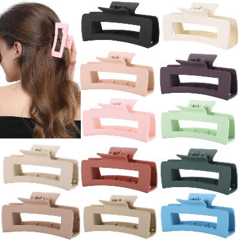Set of 12 Fashionable Square Hair Clamp Clips