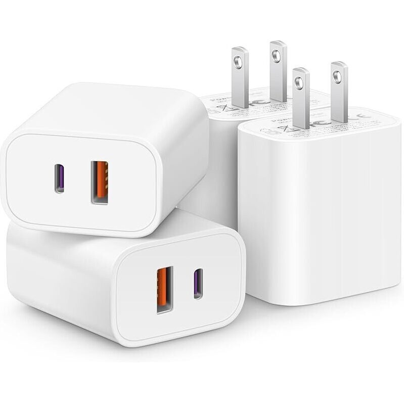 4-Pack CXX USB C Charger Block Fast Charging Multiport Adapter