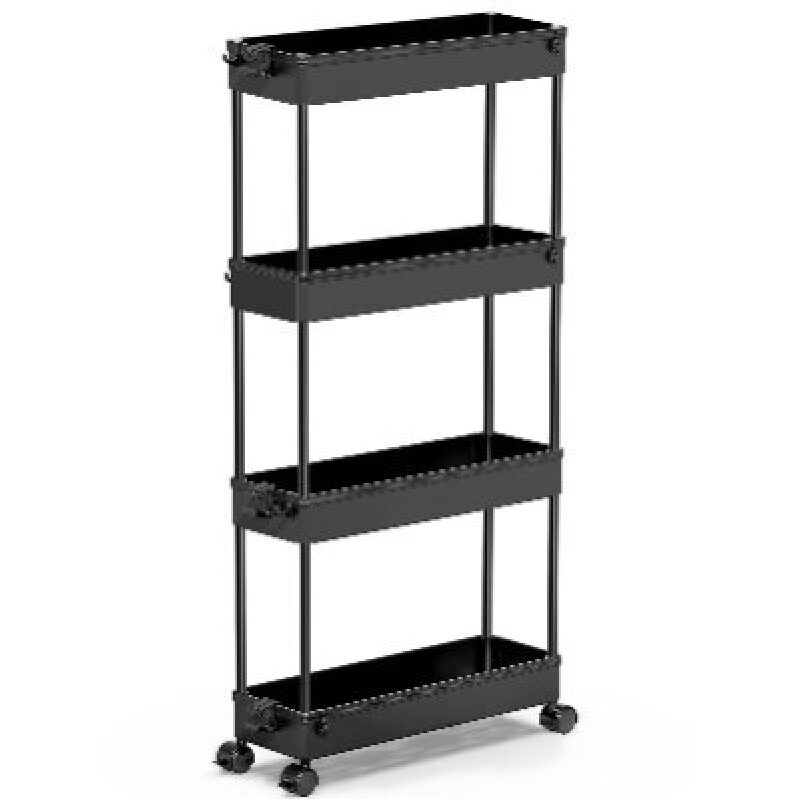 Versatile 4-Tier Rolling Cart for Efficient Storage Solutions