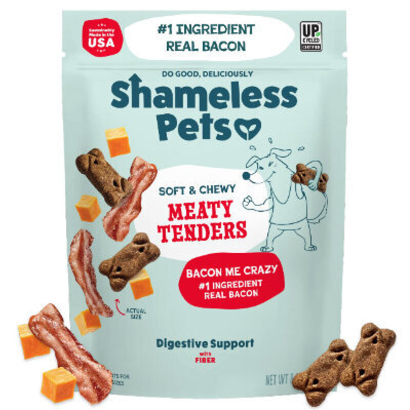Shameless Pets Soft & Chewy Meaty Tenders - Bacon Flavor Dog Treats