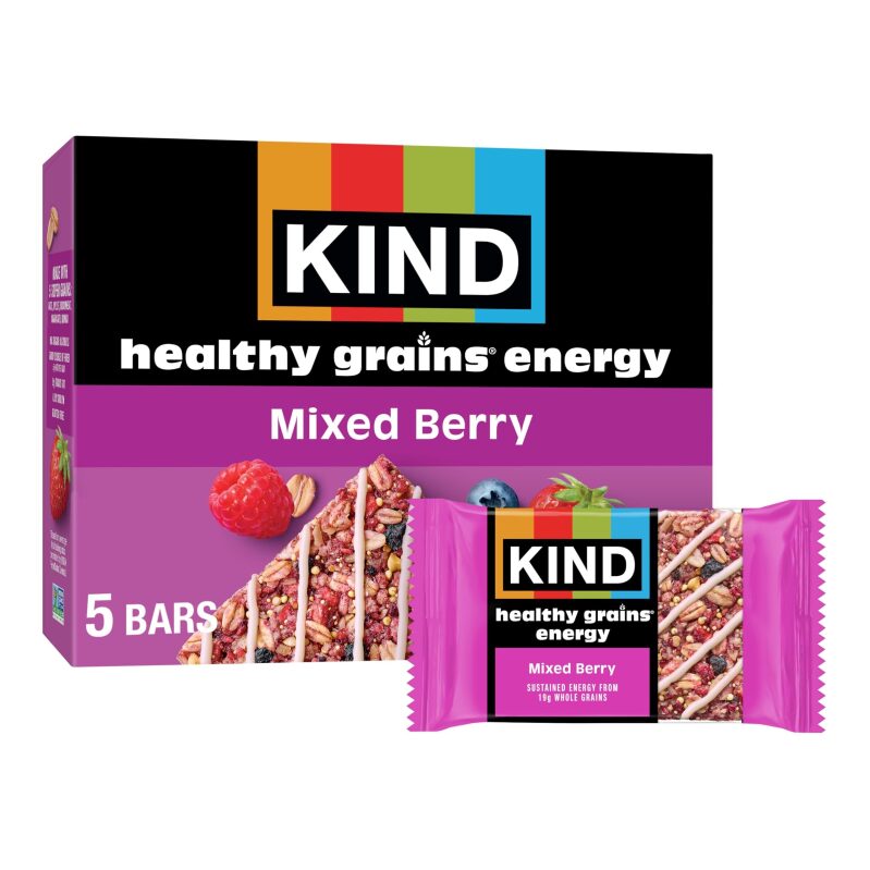5-Count KIND Healthy Grains Energy Bars, Mixed Berry