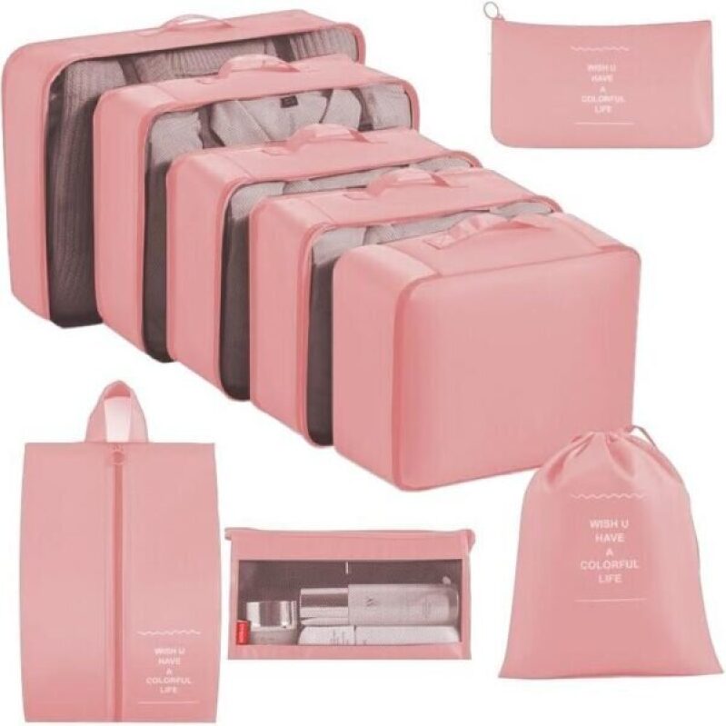 Maximize Your Packing Efficiency with This 9-Piece Travel Organizer Set