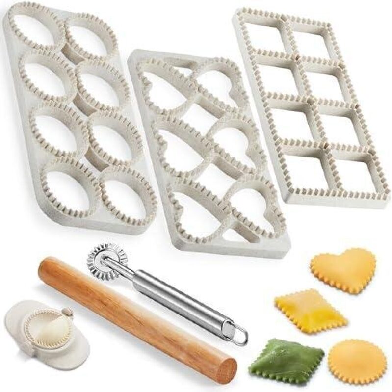 Multi-Shape Pasta Molds Set with Rolling Pin - 50% Discount