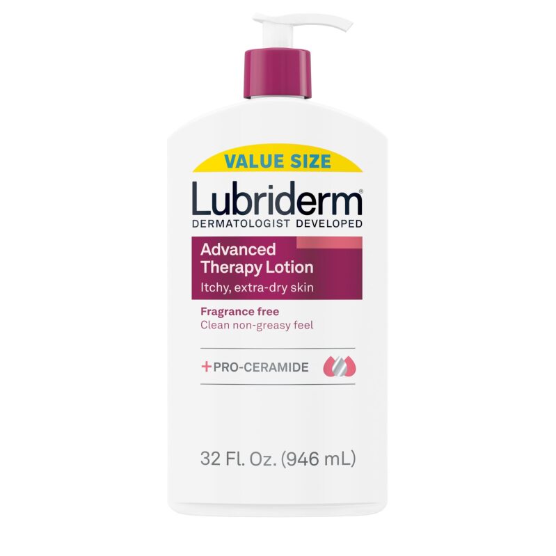 Lubriderm Advanced Therapy Fragrance-Free Moisturizing Body Lotion 32oz - Dermatologist Developed, Intensive Hydration