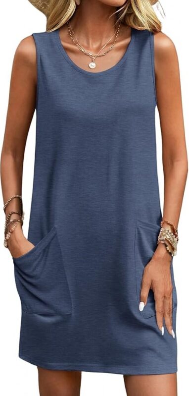 Ekouaer Women's Sleeveless Nightgown - Comfortable, Versatile, and Stylish