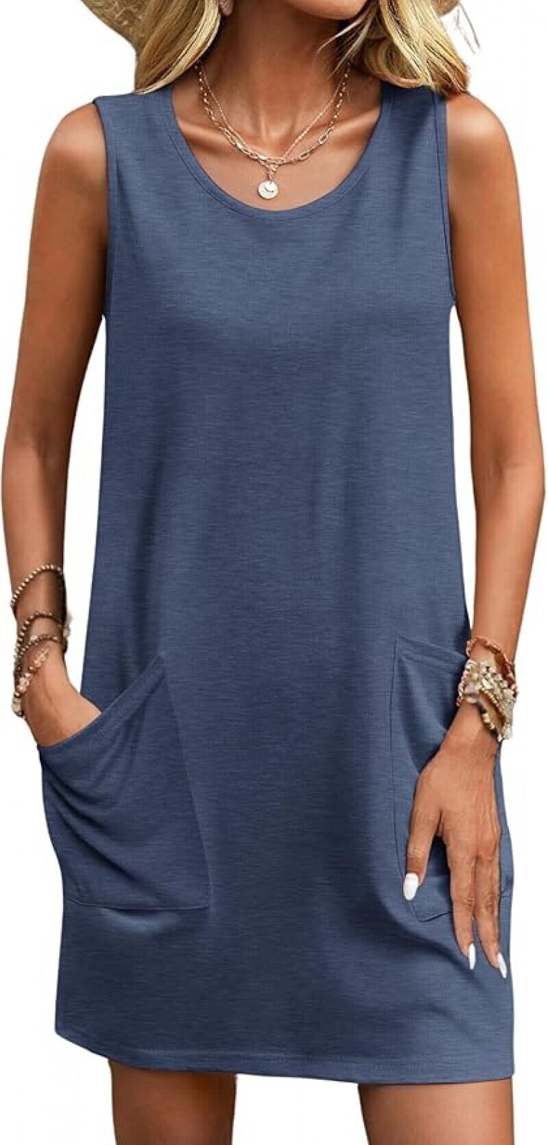 Ekouaer Women's Sleeveless Nightgown - Comfortable, Versatile, and Stylish