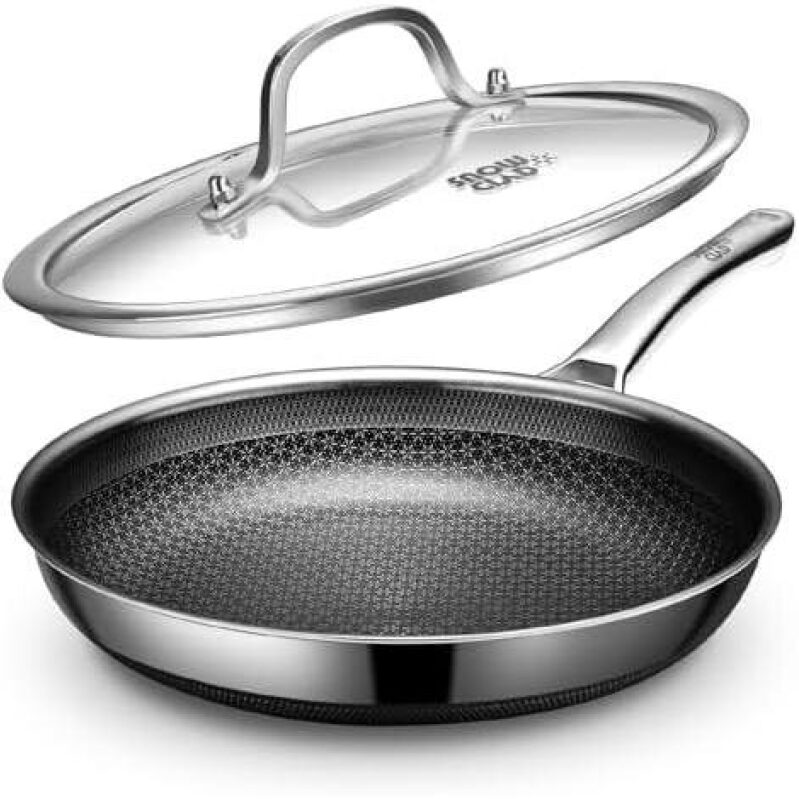 Sleek 12-Inch Stainless Steel Non-Stick Frying Pan - 58% Discount