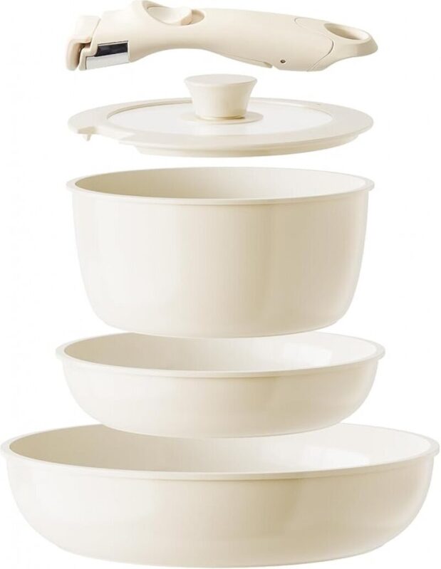 Redchef Ceramic Pots and Pans Set: Non-Stick, Non-Toxic, PFAS PFOA & PTFE Free - Save 33%