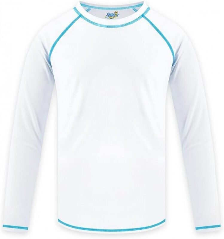 Boys' Rash Guard Long Sleeve UPF 50 Sun Shirts for Toddler Kids Youth Water Swimming Rashguard