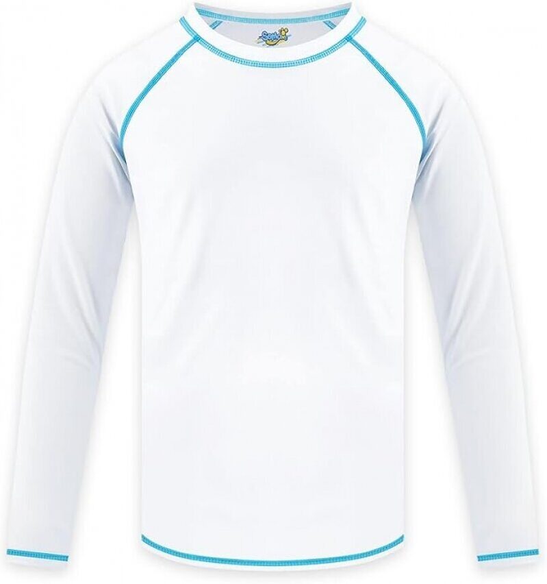 Boys' Rash Guard Long Sleeve UPF 50 Sun Shirts for Toddler Kids Youth Water Swimming Rashguard