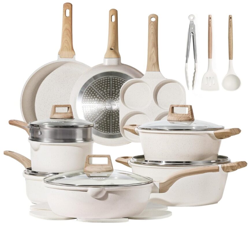 CAROTE 21-Piece Granite Nonstick Cookware Set - Limited Time Deal