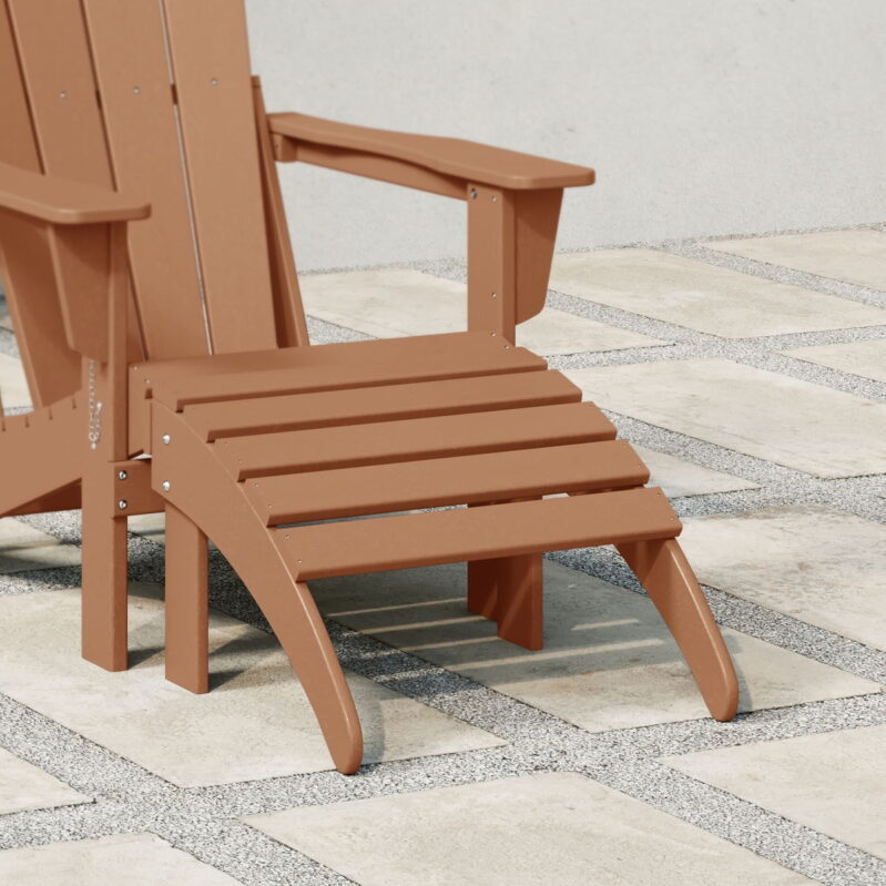 WestinTrends Malibu Outdoor Adirondack Ottoman - Foldable and Durable