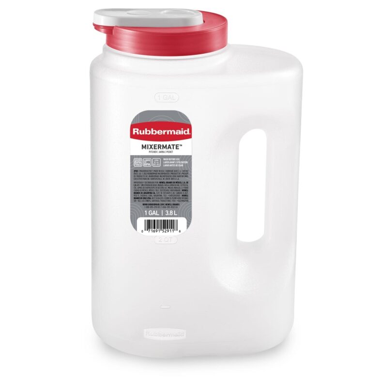 Rubbermaid Mixermate Leak-Resistant Pitcher 1-Gallon - Durable Mixing Solution