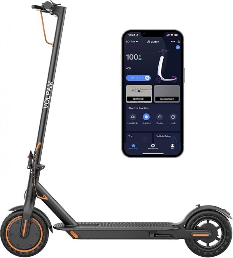 VOLPAM Electric Scooter - Powerful 350W/500W Motor, Long Range, Top Speed 22MPH