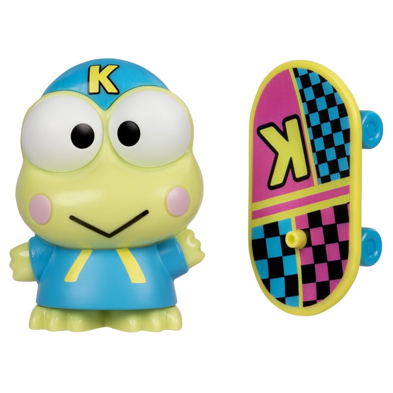 Keroppi Figure with Skateboard - Collectible Toy