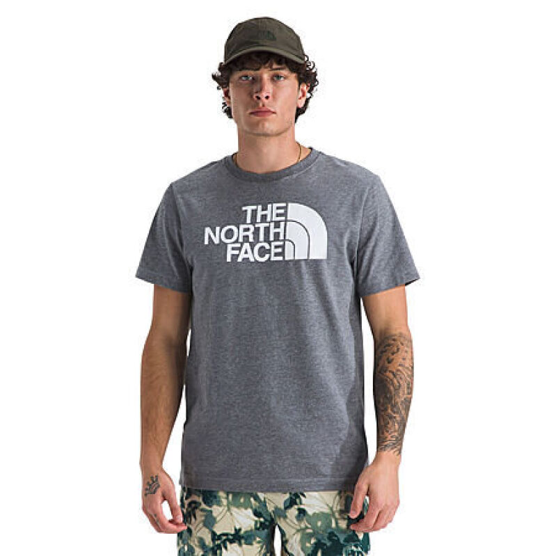 The North Face Men's Core Half Dome SS T-Shirt (Mid Grey Heather) - Affordable Outdoor Tee