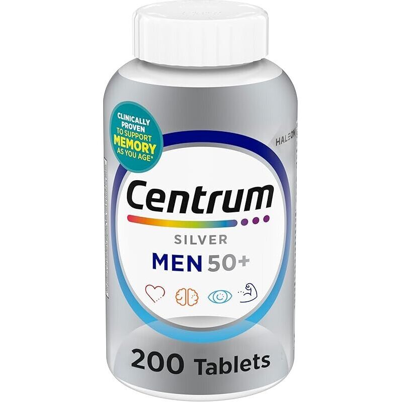 Centrum Silver Mens 50+ Multivitamin with Vitamin D3 - 200 Tablets