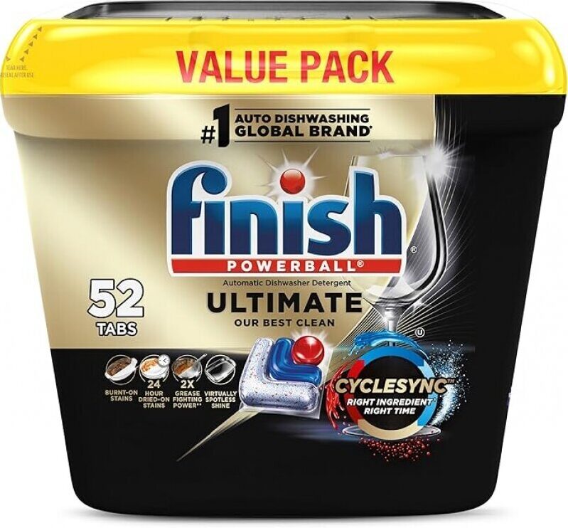 Finish Ultimate Dishwasher Tabs: Powerful Cleaning Solution for Sparkling Clean Dishes