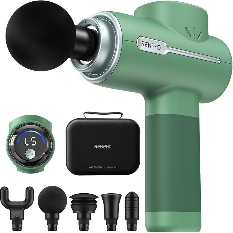Renpho Deep Tissue Percussion Active Massage Gun - Premium Quality, High Penetration