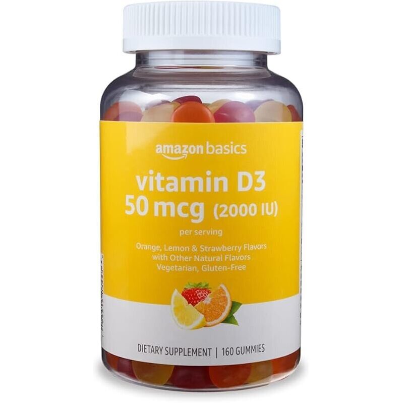 Amazon Basics Vitamin D3 2000 IU Gummies 160-Ct