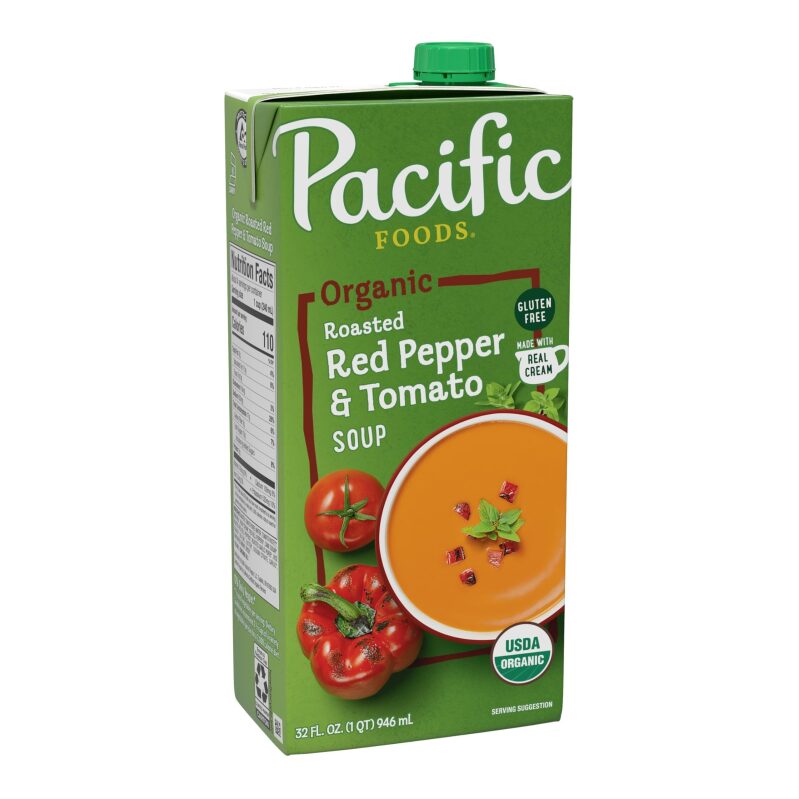 Pacific Foods Organic Roasted Red Pepper and Tomato Soup - 9pk