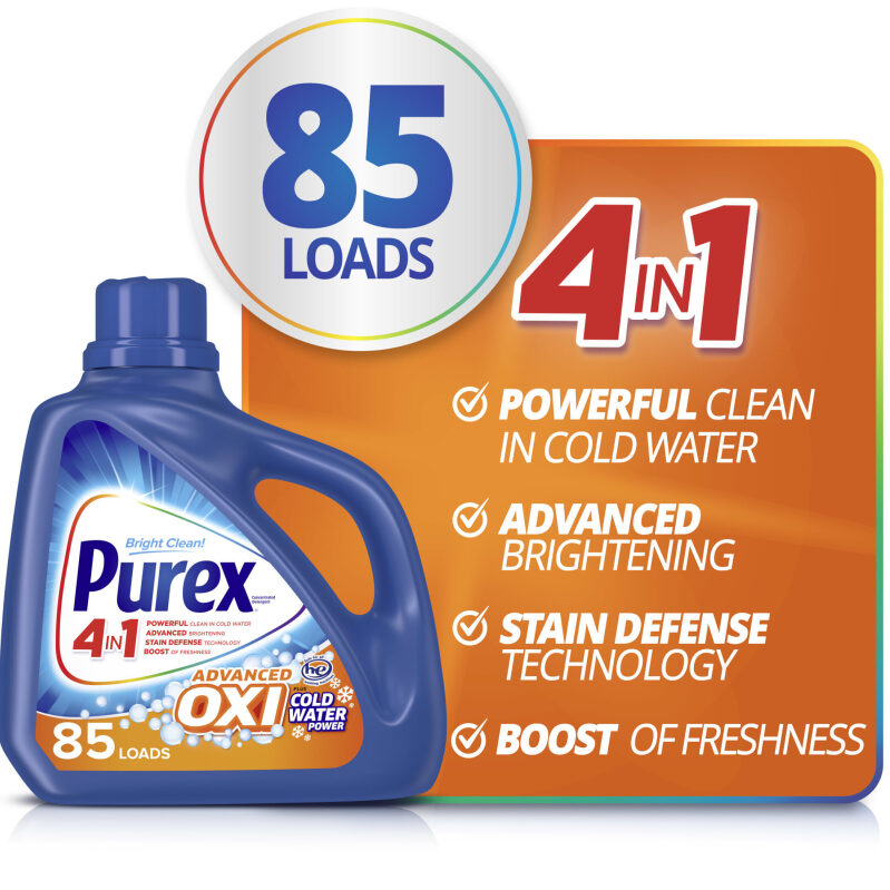 Purex Advanced Oxi Power Liquid Detergent - 128oz, 85 Wash Loads