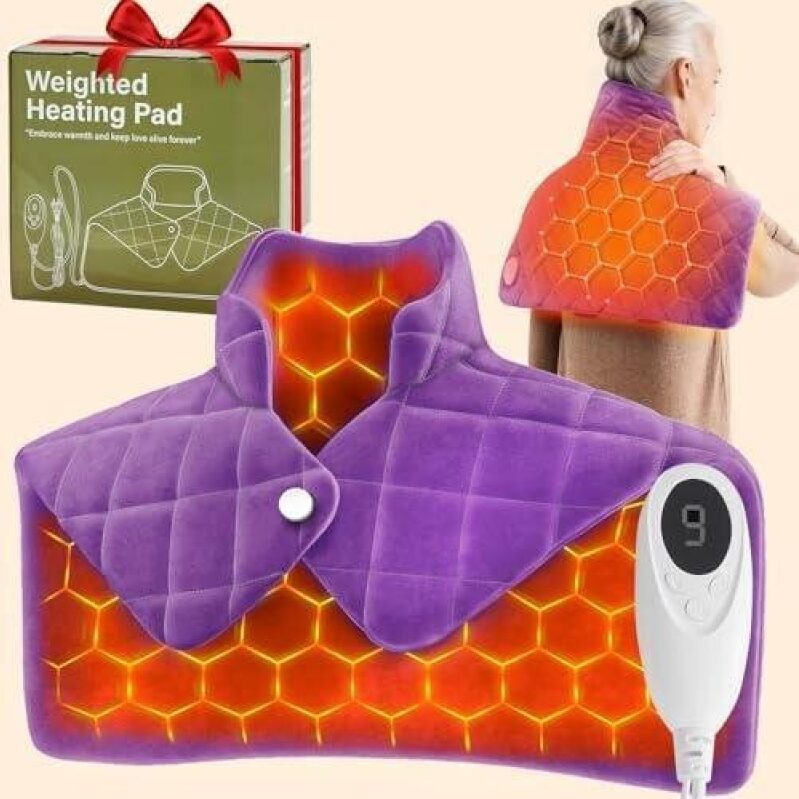 Weighted Heating Pad for Neck, Shoulder, and Back Relief - 50% OFF