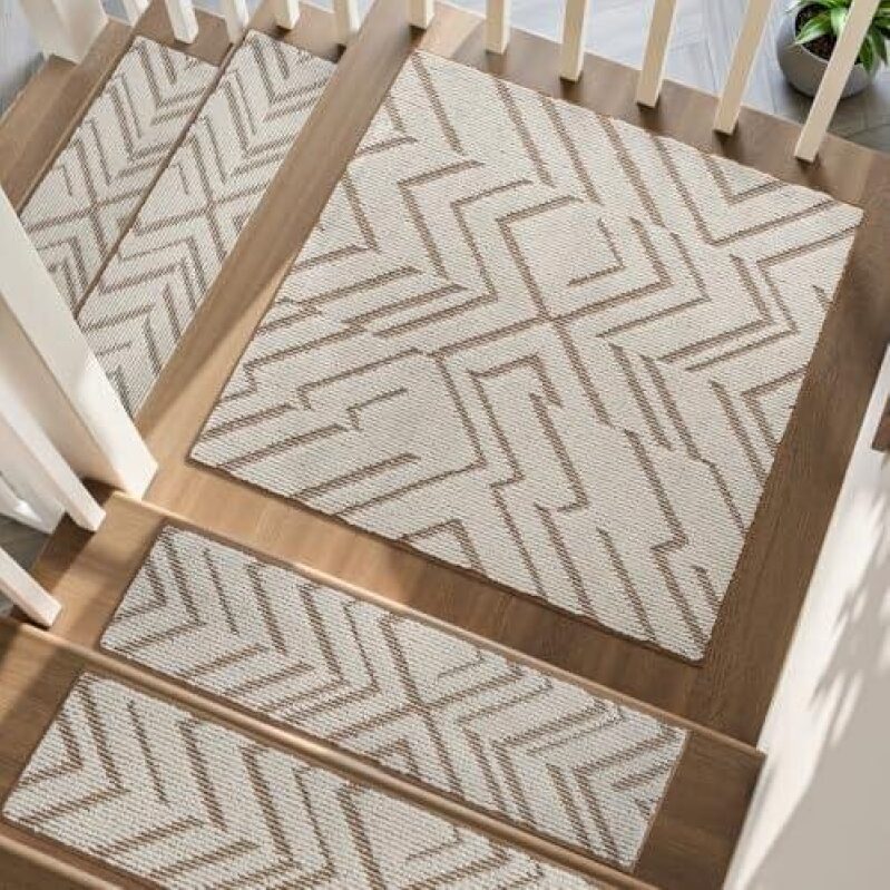 Elegant 3D Anti-Slip Wood Stair Treads - 50% Discounted