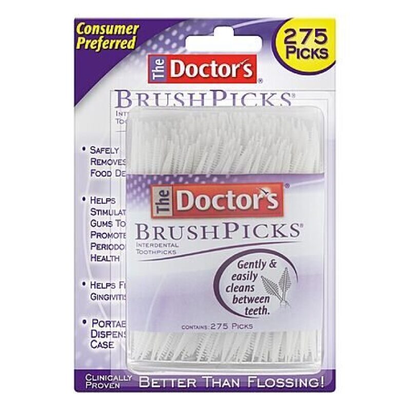 Doctor's 275-Count BrushPicks Interdental Toothpicks - Best Value Oral Care