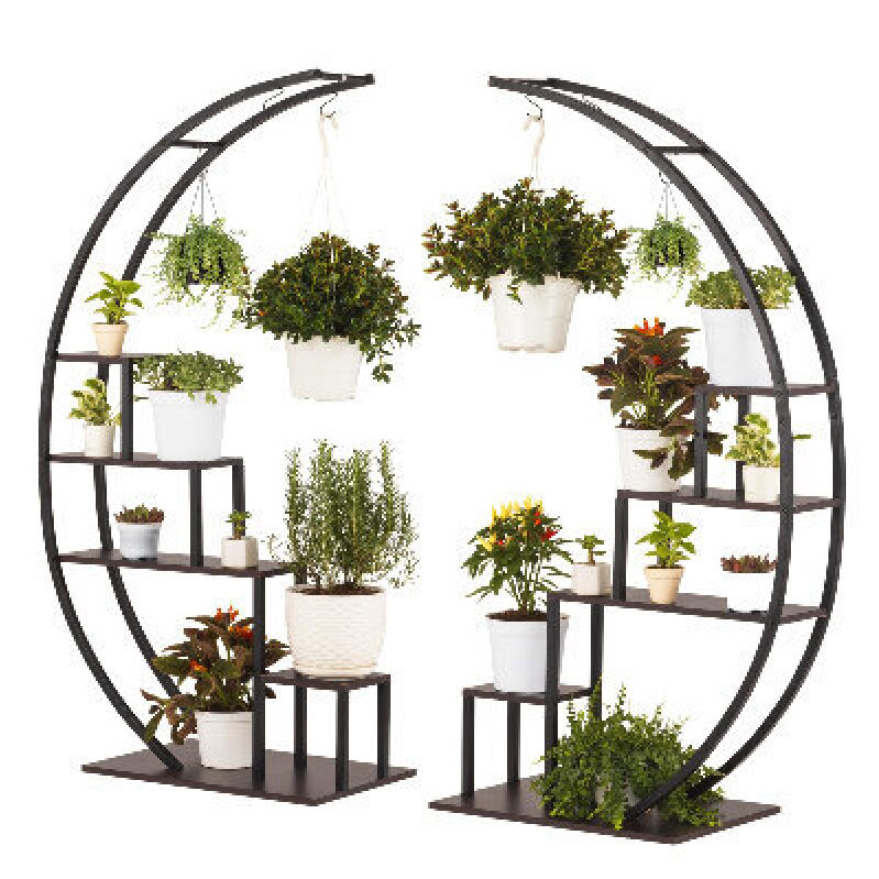 Elegant Half-Moon Plant Stands - 2-Pack