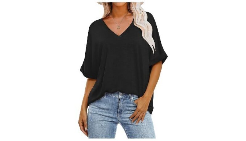 Womens Oversized V Neck T Shirts - Comfortable, Versatile, and Chic