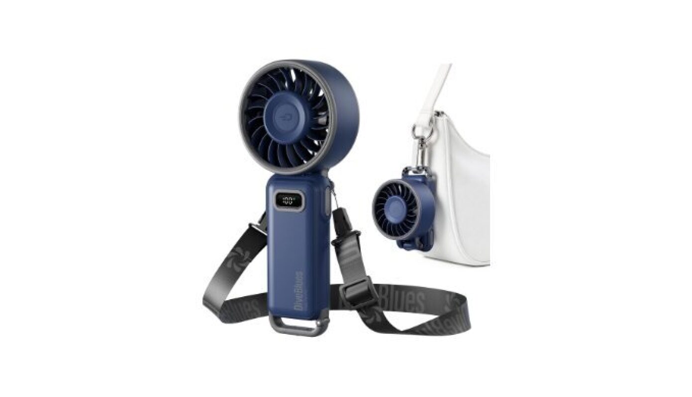 Diveblues Turbo Fan - Portable, 180° Foldable, 12H Battery Life