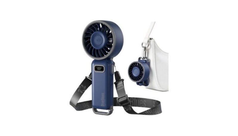 Diveblues Turbo Fan - Portable, 180° Foldable, 12H Battery Life