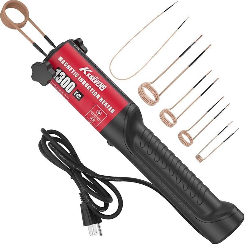 Powerful Kksevens Induction Heater 1300W with 5 Coils - Efficient Bolt Removal Tool