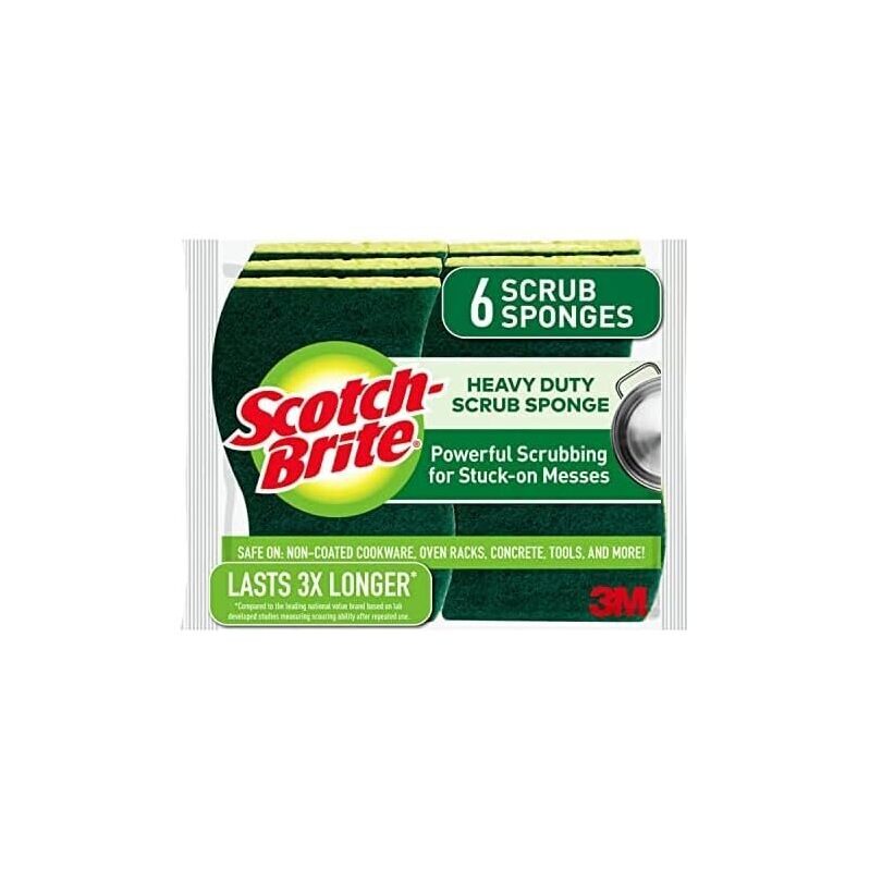 Scotch-Brite Heavy Duty Scrub Sponges 36-Count: Tough on Grime, Gentle on Surfaces