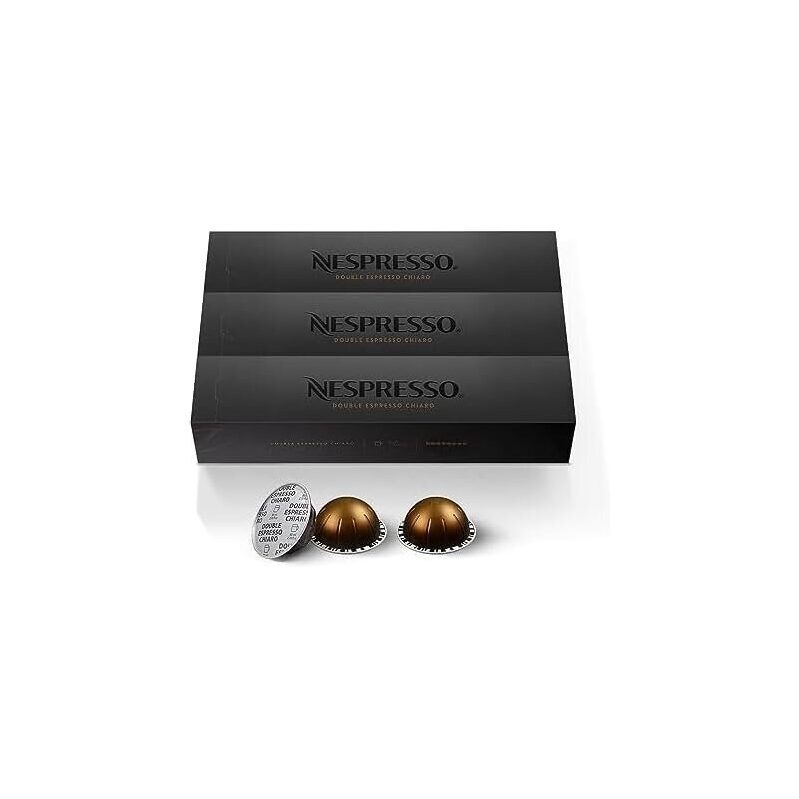 Nespresso VertuoLine Double Espresso Chiaro 60-Count - Intense and Balanced Coffee