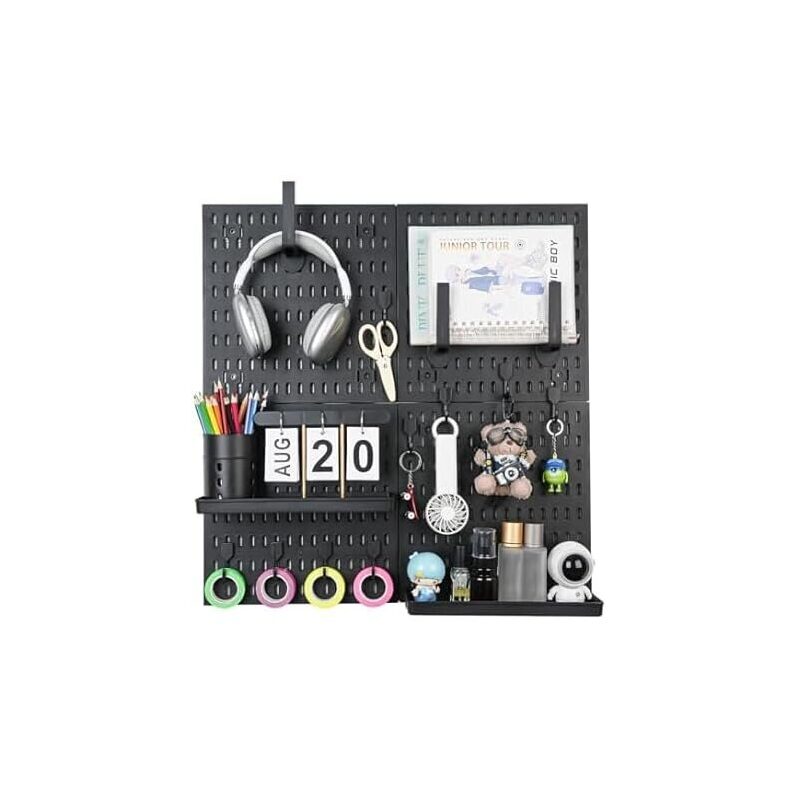 Pegboard Wall Organizer Kit - Black, 24-in x 24-in