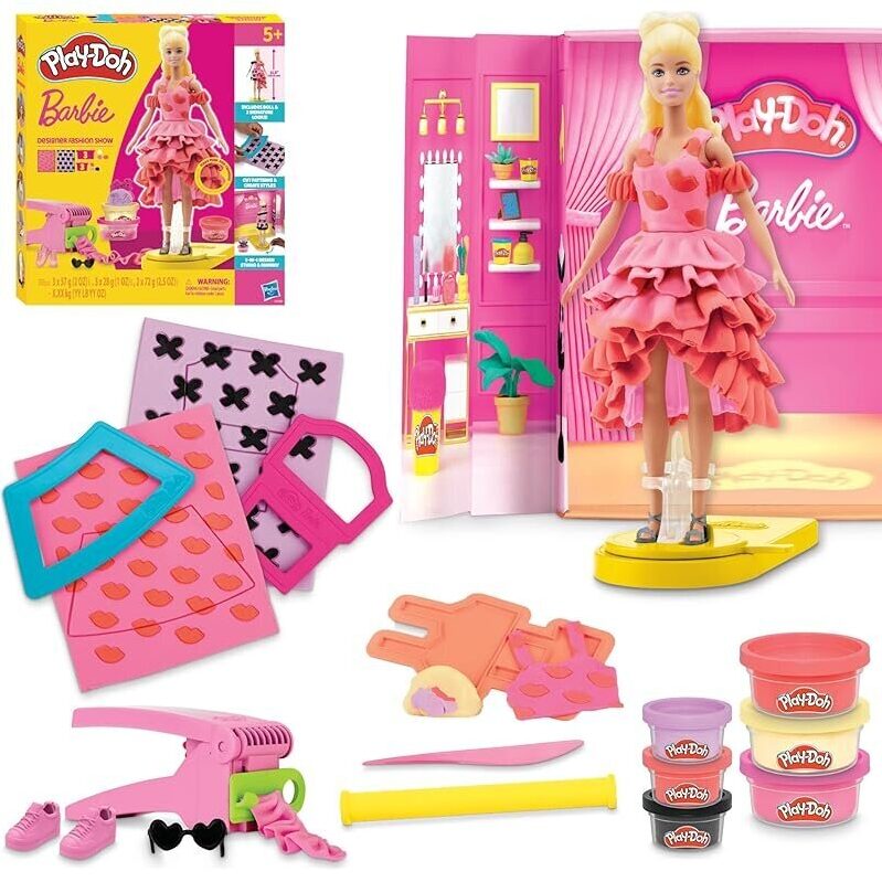 Play-Doh Barbie Designer Fashion Show Set with 21 Accessories - Unleash Creativity