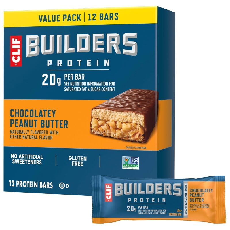 CLiF Bar Builders Chocolate Peanut Butter Protein Bars - 12ct