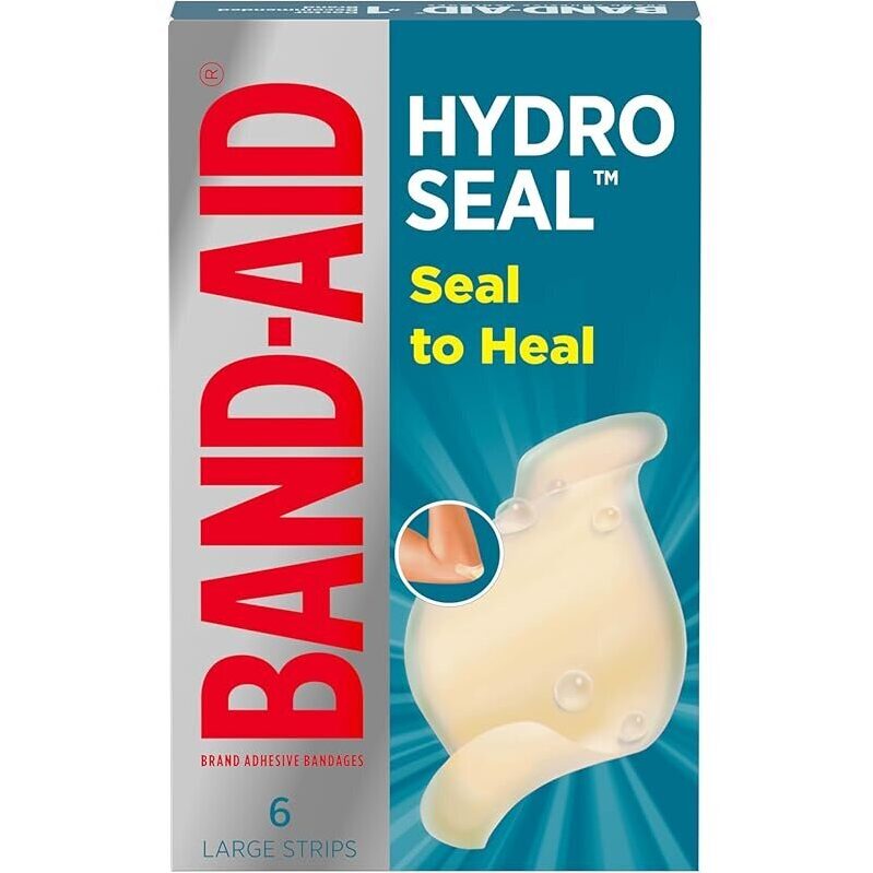 6CT Band-Aid Brand Hydro Seal Large Waterproof Adhesive Bandages