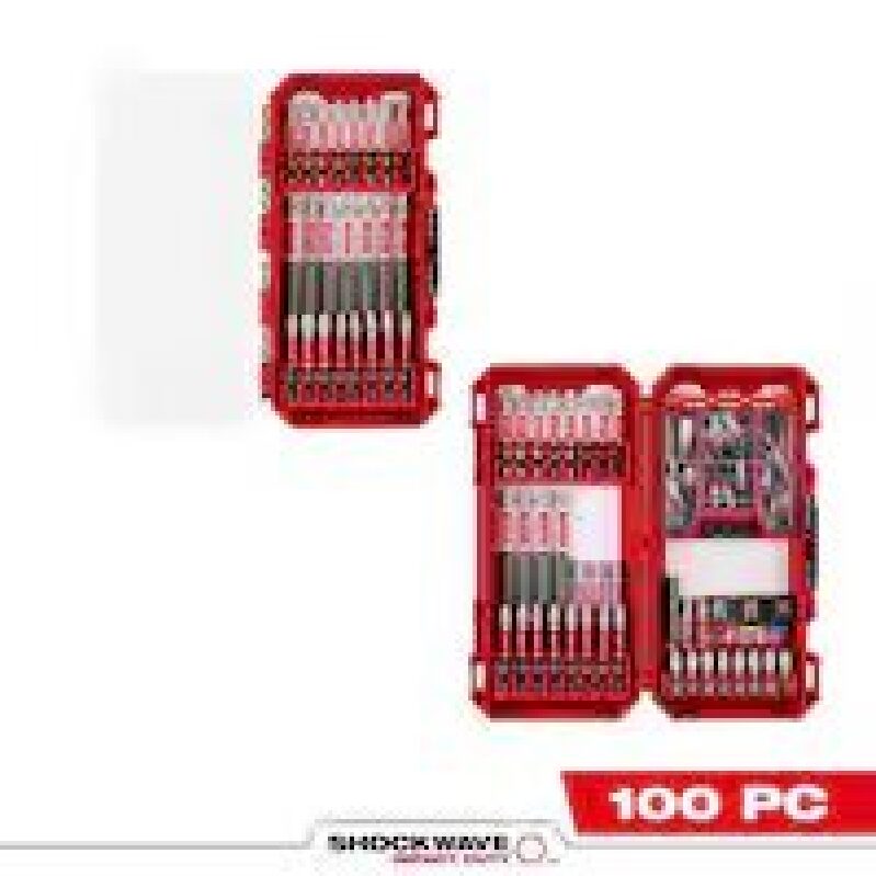 Milwaukee SHOCKWAVE Impact-Duty Alloy Steel Screw Driver Bit Set 100-Piece
