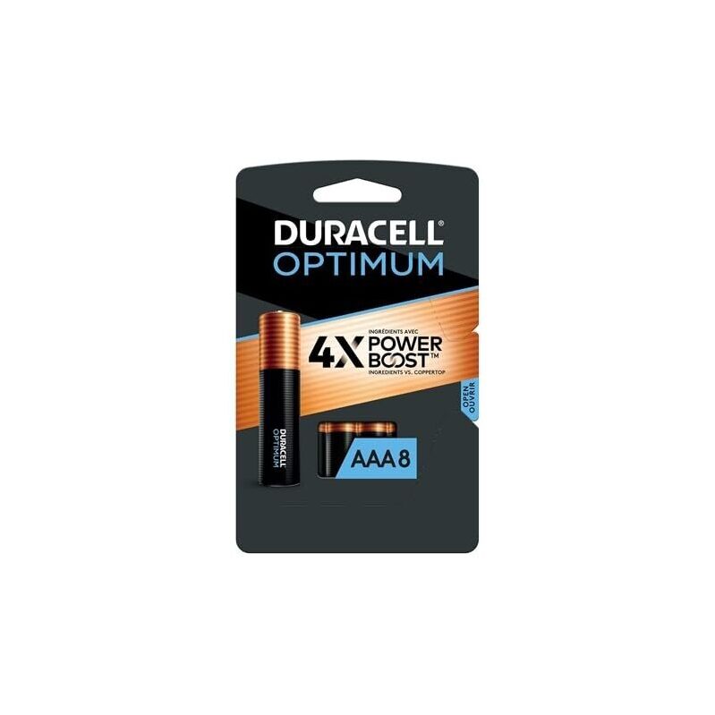 8-Ct Duracell Optimum AAA Batteries with Power Boost Ingredients