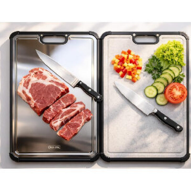 High-Quality 316 Stainless Steel Double-Sided Cutting Board