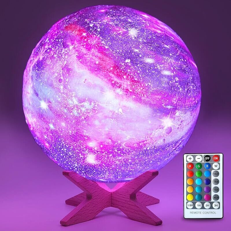 Hyodream 5.9-in Moon Lamp: Kids Night Light with Touch & Remote Control