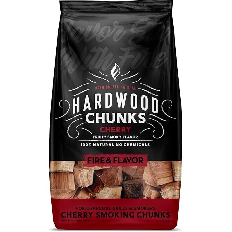 Premium Cherry Wood Chunks for Smoking - Natural Flavor Enhancers