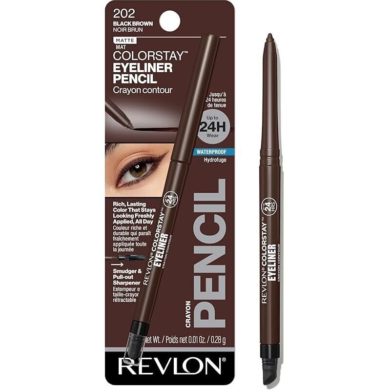 Revlon ColorStay Pencil Waterproof Eyeliner - 202 Black Brown