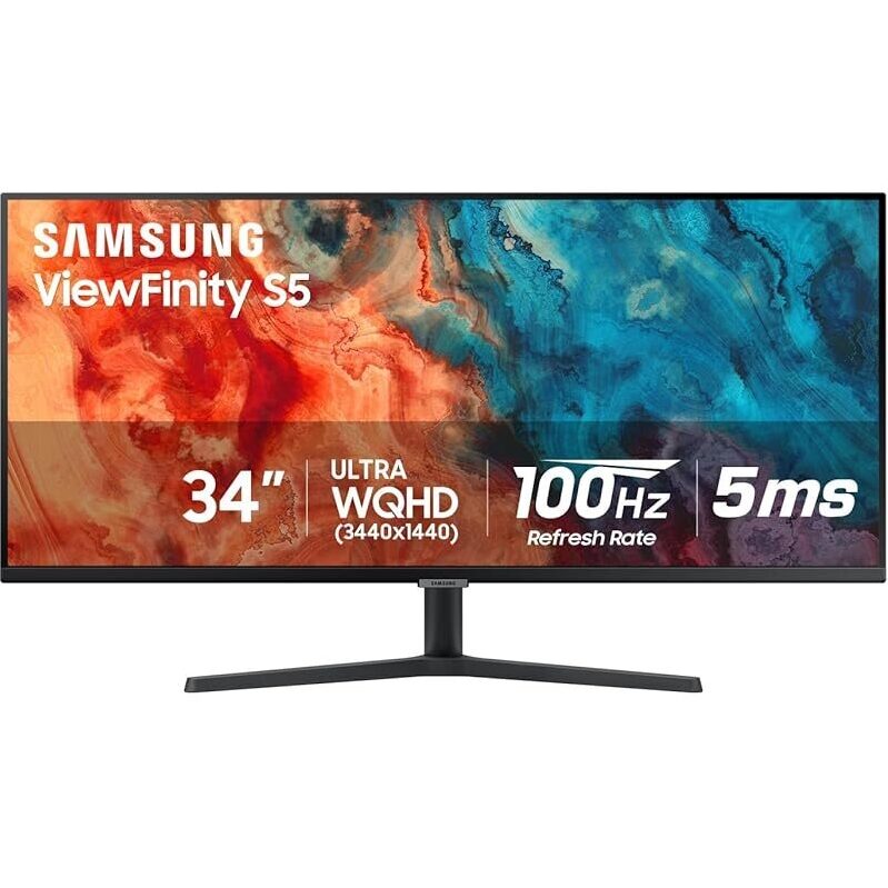 Samsung ViewFinity S50GC 34-inch QHD Ultra Wide 100Hz Monitor - High Performance & Cost-Effective