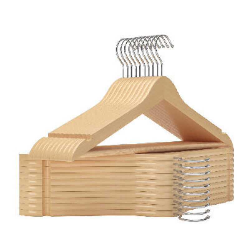 Natural Wooden Hangers, 20-Piece Set for Smart Storage