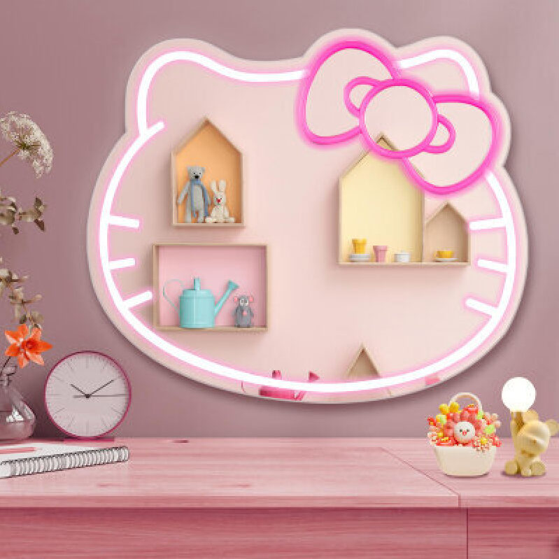Karc Hello Kitty Neon Sign Mirror - A Fun Addition to Any Room