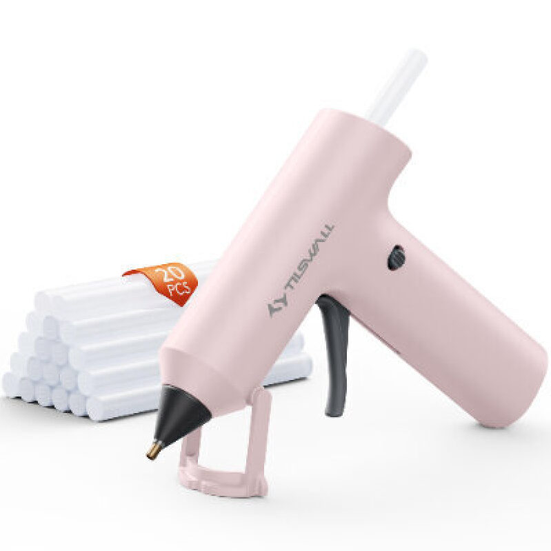 TILSWALL Wireless Hot Melt Glue Gun with 20 Glue Sticks - Efficient and Versatile Crafting Tool